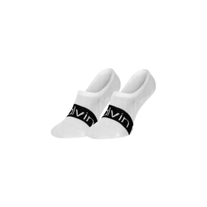 White no-show socks with ’Calvin’ black band from Calvin Klein Men Underwear collection