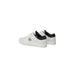 White Calvin Klein Jeans men sneakers with black heel accents and CK logo