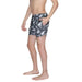 Emporio Armani Men Swimwear: Patterned gray and white abstract design swim shorts