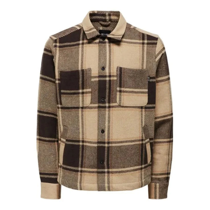 Only & Sons - Men Shirt - brown / XS - Clothing Shirts