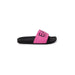 Pink and black EA7 Women Slippers with ’EA’ branding on the strap