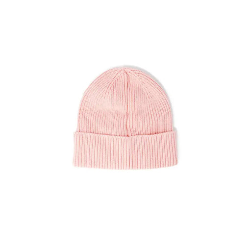 Pink knitted beanie with folded brim from Calvin Klein Jeans Women Cap collection