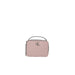 Pink leather handbag with CK logo and top handle from Calvin Klein Women Bag collection