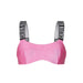 Pink sports bra with black and white logo straps from Calvin Klein Women Beachwear