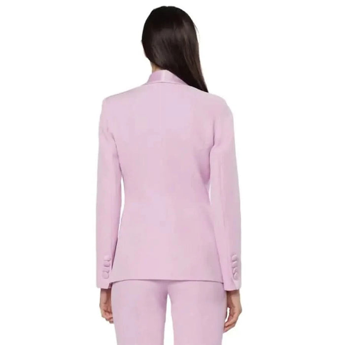 Back view of pink women’s Silence - Silence Women Blazer, showcasing sleek, modern design