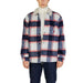 Plaid flannel jacket with sherpa lining and button closure by Tommy Hilfiger Jeans