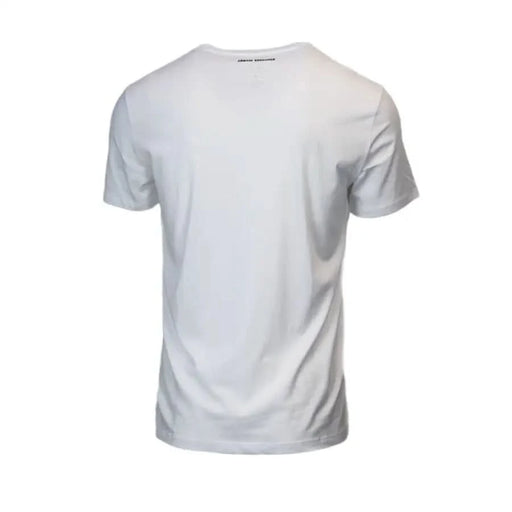 Armani Exchange Men T-Shirt - Plain White Short-Sleeved T-Shirt