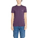 Purple short-sleeved t-shirt with logo for Emporio Armani Underwear men’s collection