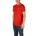 Red Boss Men’s Polo Shirt in 100% Cotton with Yellow Trim Accents