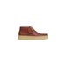 Reddish-brown leather chukka boot with thick crepe sole from Clarks Men Lace Ups Shoes