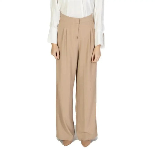 Sandro Ferrone women trousers featuring the row person silk wide leg pants