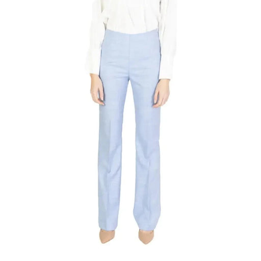 Sandro Ferrone women trousers in stylish row person display