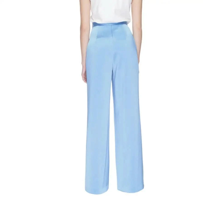 Silence Women Wide Leg Trousers in urban city style fashion