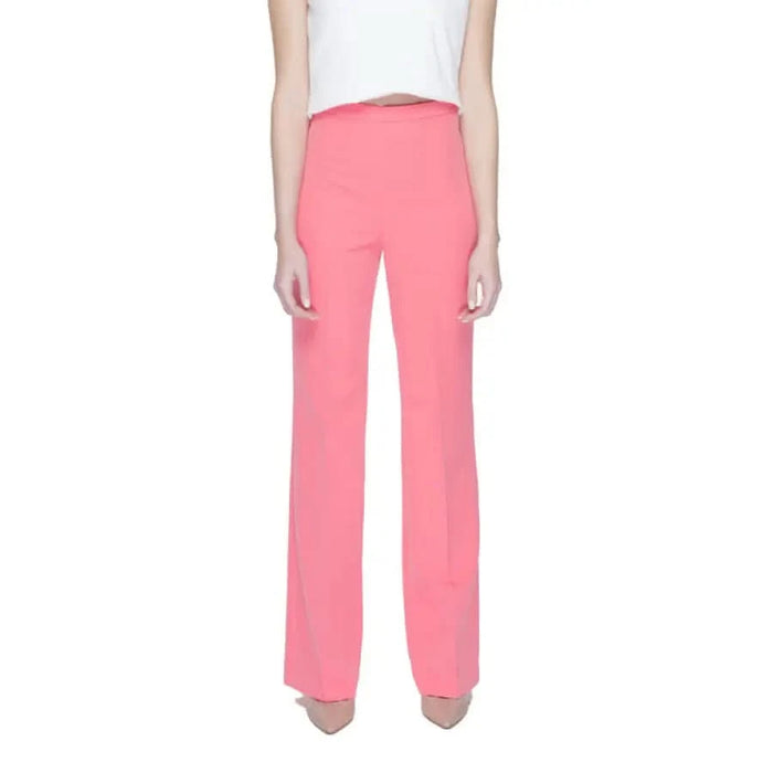 Silence women pink crop trousers - urban city style clothing