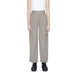 Jacqueline De Yong linen trousers for urban style clothing on a city background