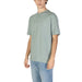 Sage green short-sleeve crew neck t-shirt from Calvin Klein Jeans for men