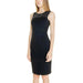 Armani Exchange Women Dress - Sleeveless black fitted knee-length dress