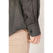 Striped gray button-up shirt with long sleeves by Calvin Klein - Calvin Klein Men Shirt