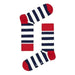 Striped sock featuring red, white, and navy blue bands from Happy Socks Women Underwear