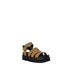 Tan leather sandal with multiple straps and chunky black sole from Dr. Martens Women Sandals