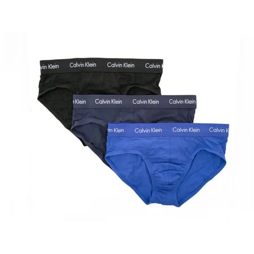 Calvin Klein Underwear Men’s Briefs in Black, Navy, and Blue Colors for Premium Comfort