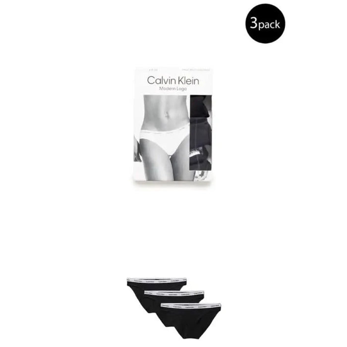 Calvin Klein - Pack of 3 black women’s underwear briefs with elastic waistbands