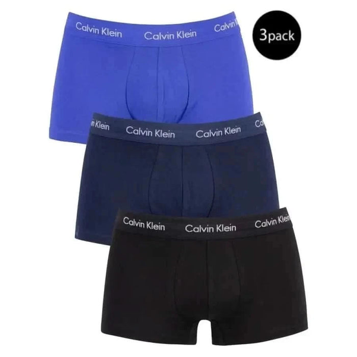 Calvin Klein mens boxer briefs in blue, navy, and black colors from Calvin Klein Underwear