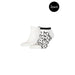 Two-pack of white ankle socks with black geometric pattern from Calvin Klein Men Underwear