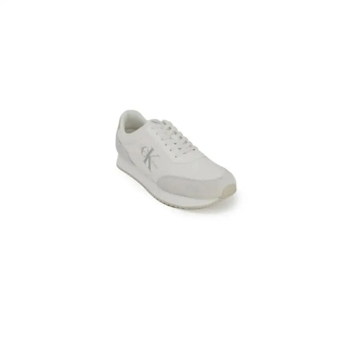 White Calvin Klein Men Sneakers featuring a sleek design and subtle branding