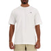 White New Balance Men T-Shirt worn by a person, product name New Balance Men T-Shirt