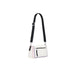 White and black Desigual women bag with adjustable strap and front zipper pocket