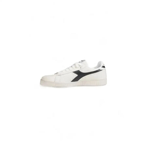 White and black low-top retro sneaker designed by Diadora for men