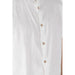 Hamaki-ho Men Shirt: White button-up with light-colored buttons. Sophisticated and stylish