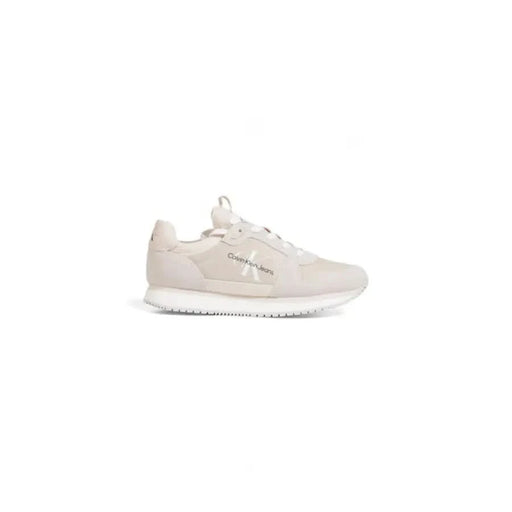 White Calvin Klein low-top women’s sneaker with textured sole - Calvin Klein Women Sneakers