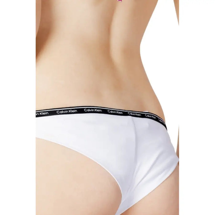 White Calvin Klein women’s underwear briefs featured in Beachwear collection