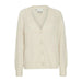 Urban style Ichi - Ichi Women’s white v-neck cardigan sweater with buttons