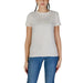 White crew neck T-shirt with blue jeans from Guess Active Women collection