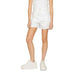 Tommy Hilfiger white denim shorts & top with platform sneakers for women