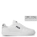 White FILA low-top sneaker featuring lace-up closure for men’s footwear style