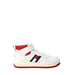 White high-top Tommy Hilfiger Jeans men’s sneaker with red and navy blue accents