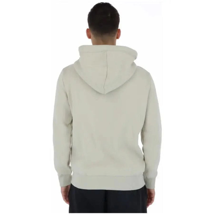 Superdry Men Sweatshirts white hooded sweatshirt shown from the back