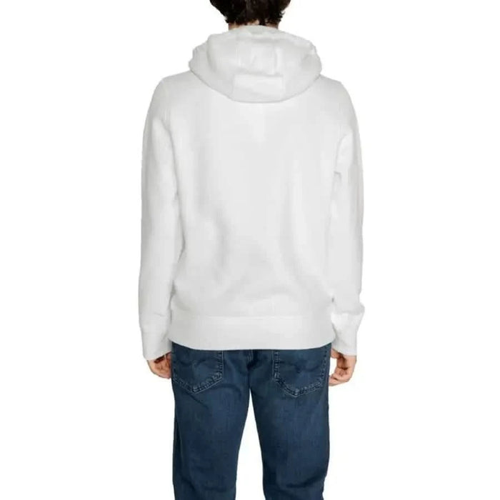 White hooded sweatshirt back view from Tommy Hilfiger Jeans Men Sweatshirts collection