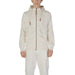 White hooded zip-up sweatsuit with drawstring details from Hydra Men’s collection