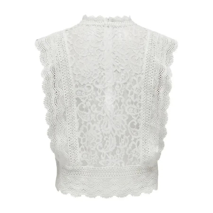 White lacy top from Only, perfect for urban city style fashion