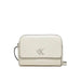 White leather crossbody bag featuring CK logo, part of Calvin Klein Women Bag collection