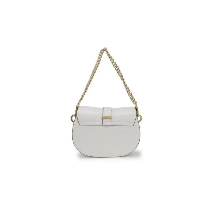 White leather handbag with gold chain strap from Guess Women Bag collection