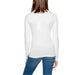 Back view of white long-sleeved Guess Women T-Shirt paired with blue jeans