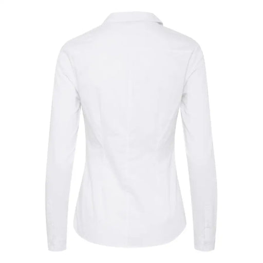 White long-sleeved turtleneck sweater from Ichi Women Shirt collection