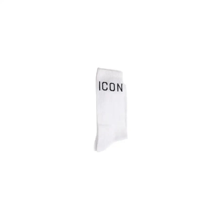 White sock featuring ICON text from Icon Men Underwear collection