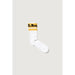 White sock with yellow and black Dr. Martens branding for Women Underwear collection